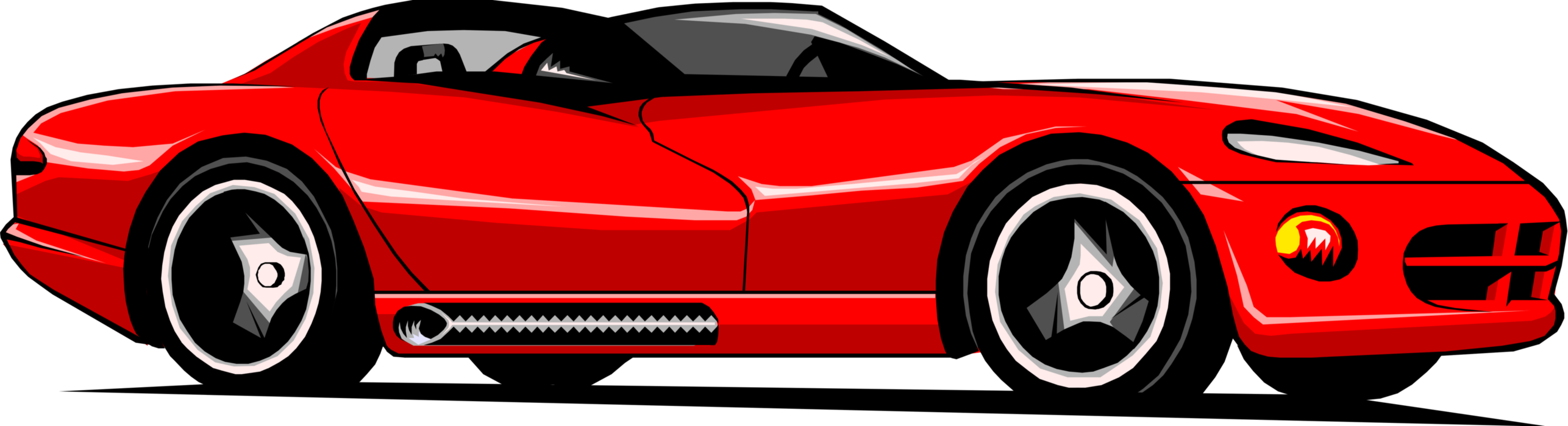 Vector Illustration of Viper Convertible Sports Car Automobile Motor Vehicle