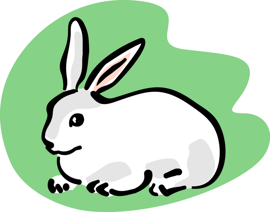 Vector Illustration of Pet Small Mammal Rabbit