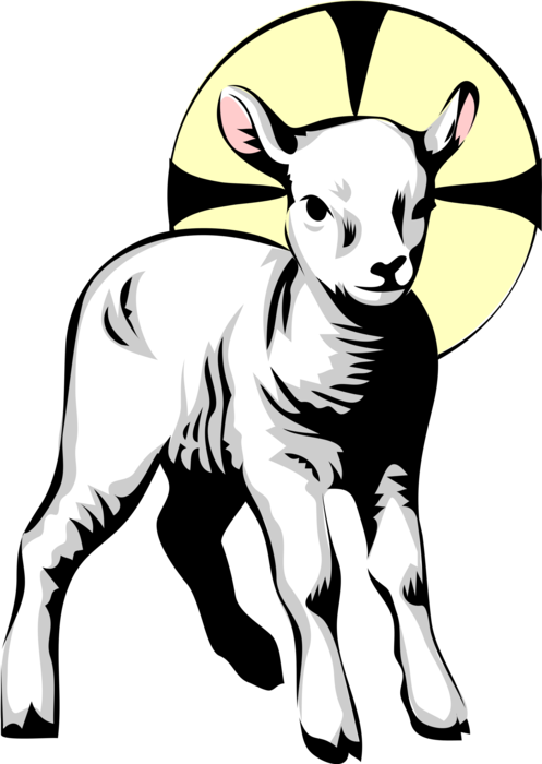 Vector Illustration of Jesus Christ, Lamb of God