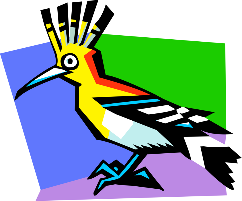 Vector Illustration of Tropical Feathered Bird
