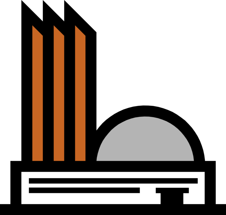 Vector Illustration of Industrial Factory Symbol 