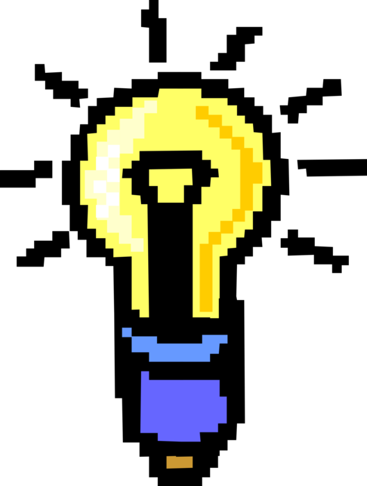 Vector Illustration of Light Bulb Good Idea Symbol