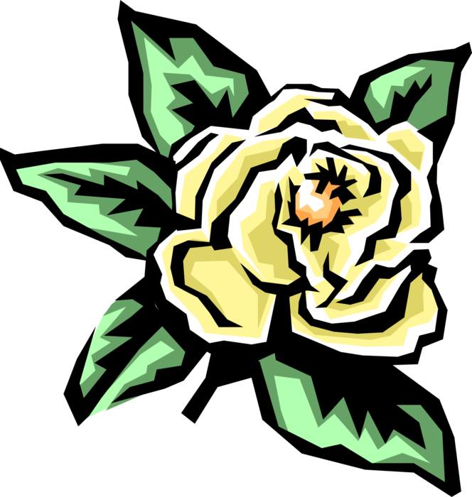 Vector Illustration of Yellow Garden Flower