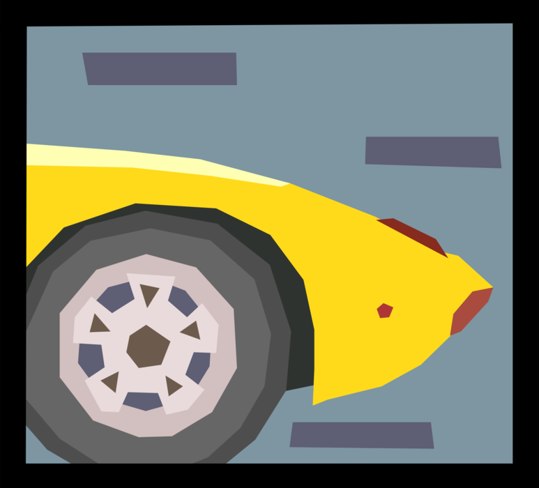 Vector Illustration of Front Bumper of Late Model Automobile Car Motor Vehicle 
