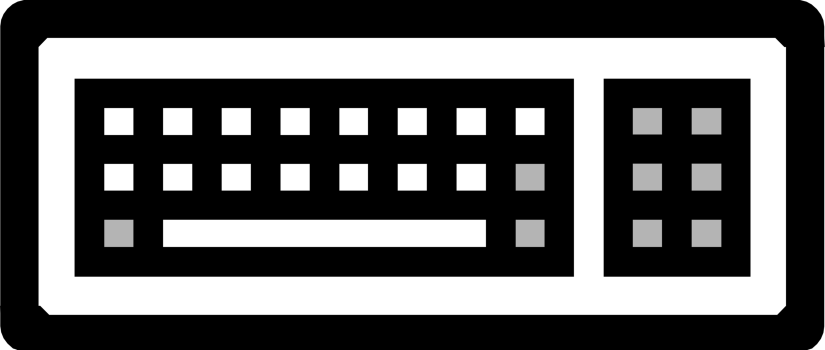 Vector Illustration of Computer Keyboard Symbol