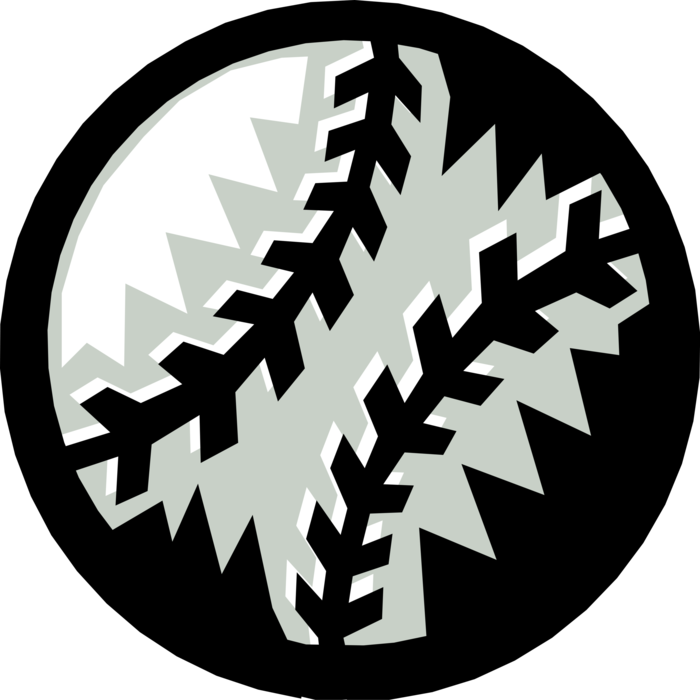 Vector Illustration of American Pastime Sport of Baseball Game Ball