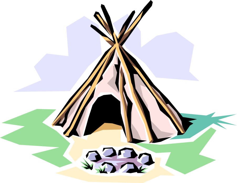 Vector Illustration of Native American Indian Teepee