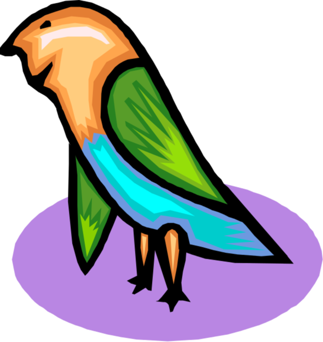Vector Illustration of Feathered Bird