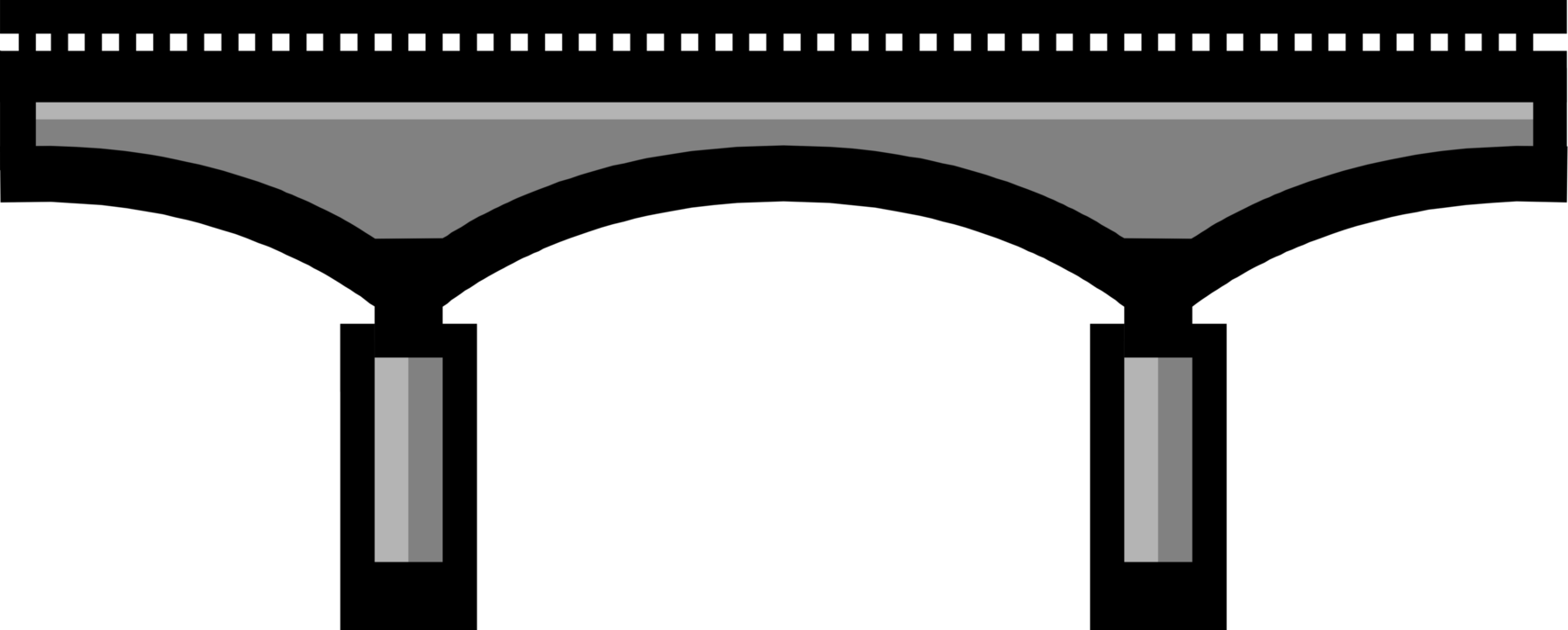 Vector Illustration of Bridge Architecture Symbol