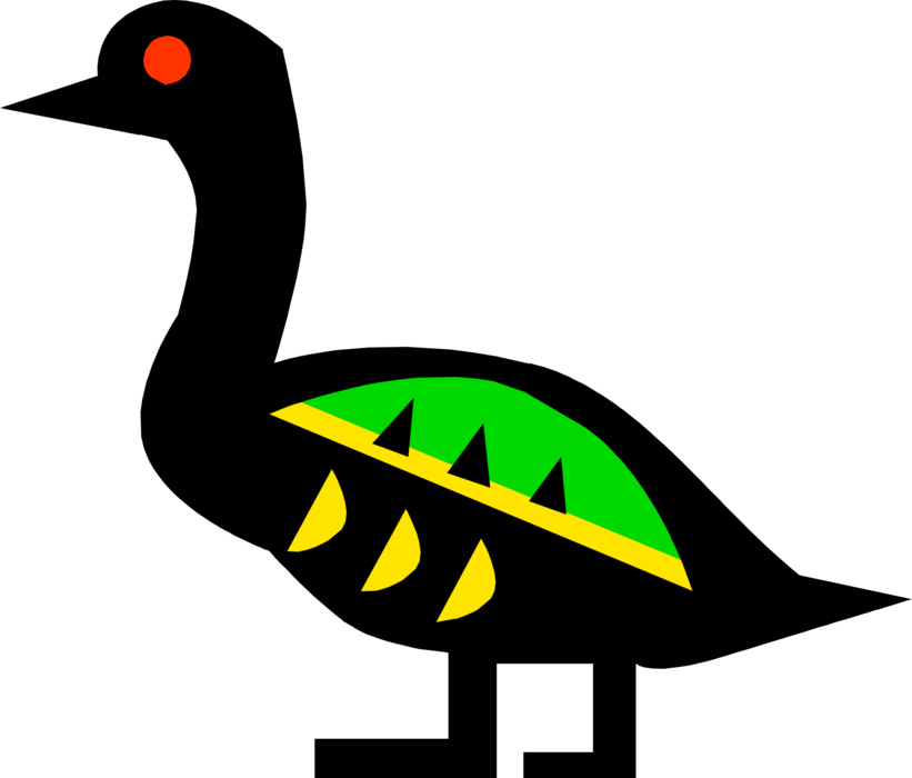 Vector Illustration of Waterfowl Duck Bird Symbol
