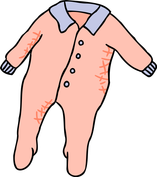 Vector Illustration of Baby Clothes Jumper Apparel Garment