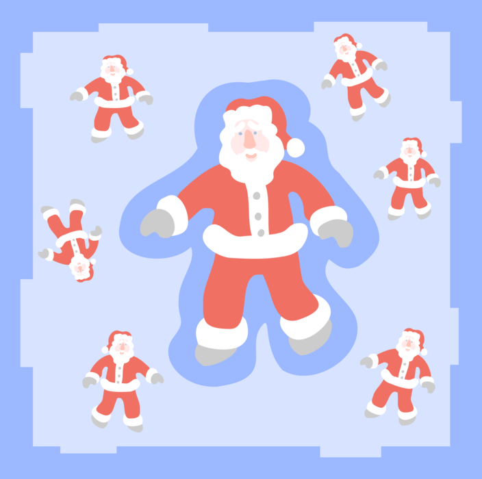 Vector Illustration of Santa Claus at Christmas