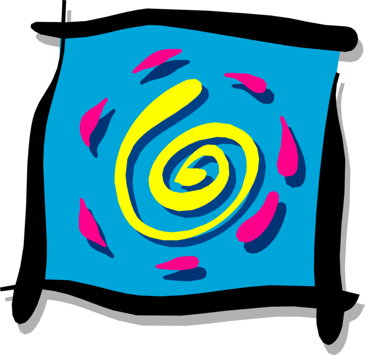 Vector Illustration of Spiral Sacred Symbol of Evolving Life Journey, Life Force Energy