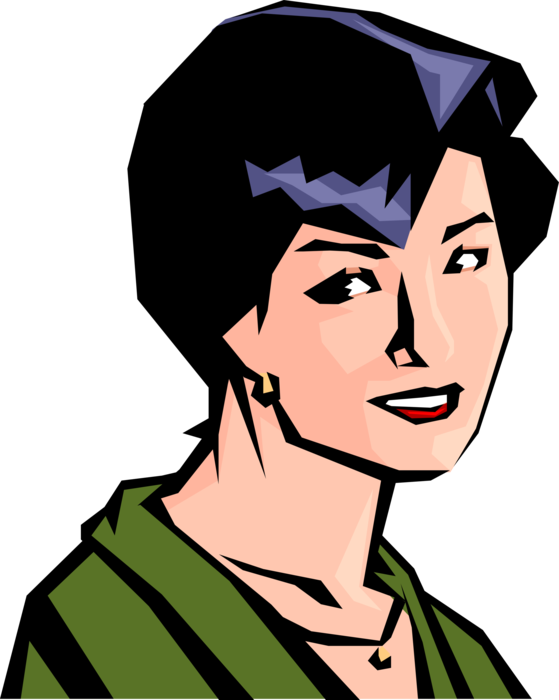 Vector Illustration of Skeptical Woman is Suspicious