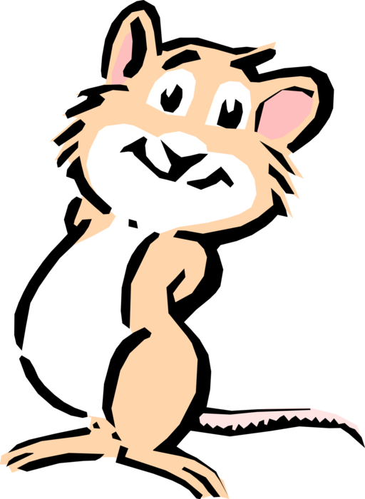 Vector Illustration of Cartoon Rodent Chipmunk Standing