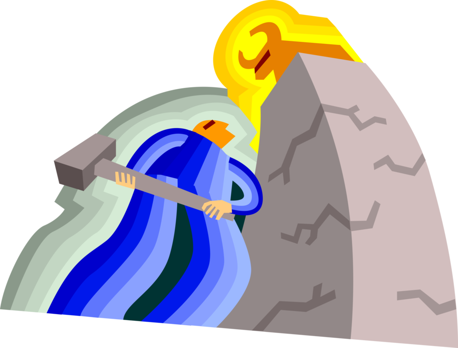 Vector Illustration of Man with Sledgehammer