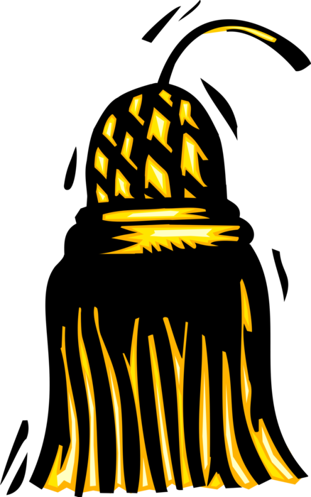 Vector Illustration of Gold Tassel Ornament