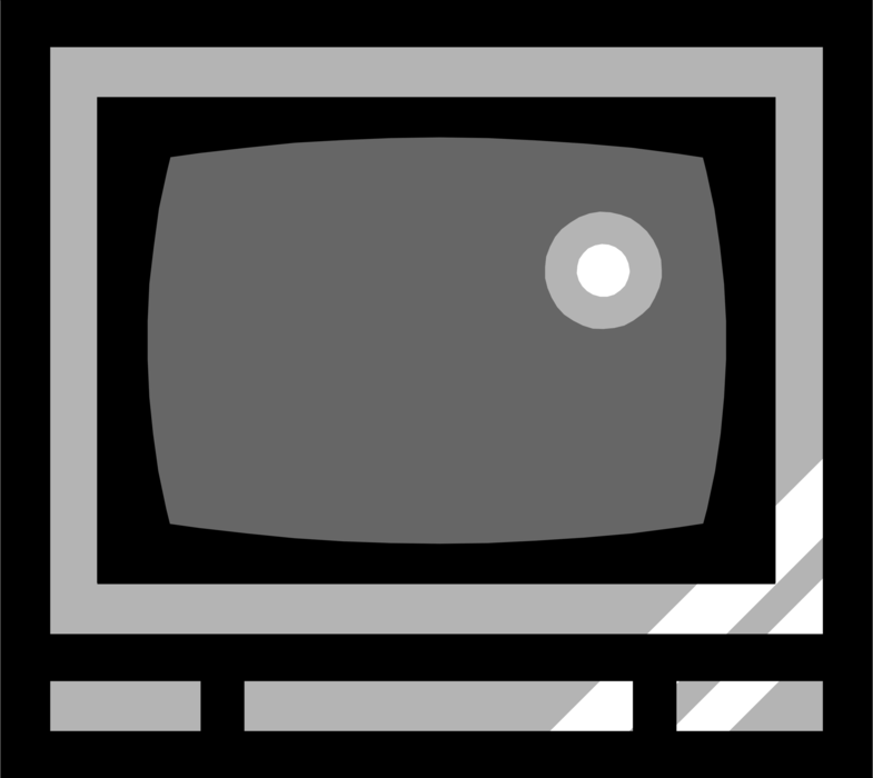 Vector Illustration of Television or TV Set Mass Medium, for Entertainment, Education, News, and Advertising