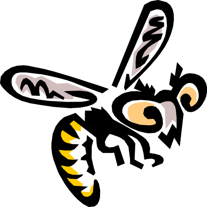 Vector Illustration of Bumblebee Bumble Bee Honeybee Buzzing