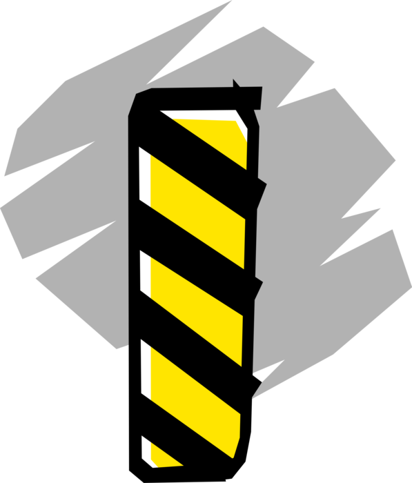 Vector Illustration of Highway and Road Caution Sign