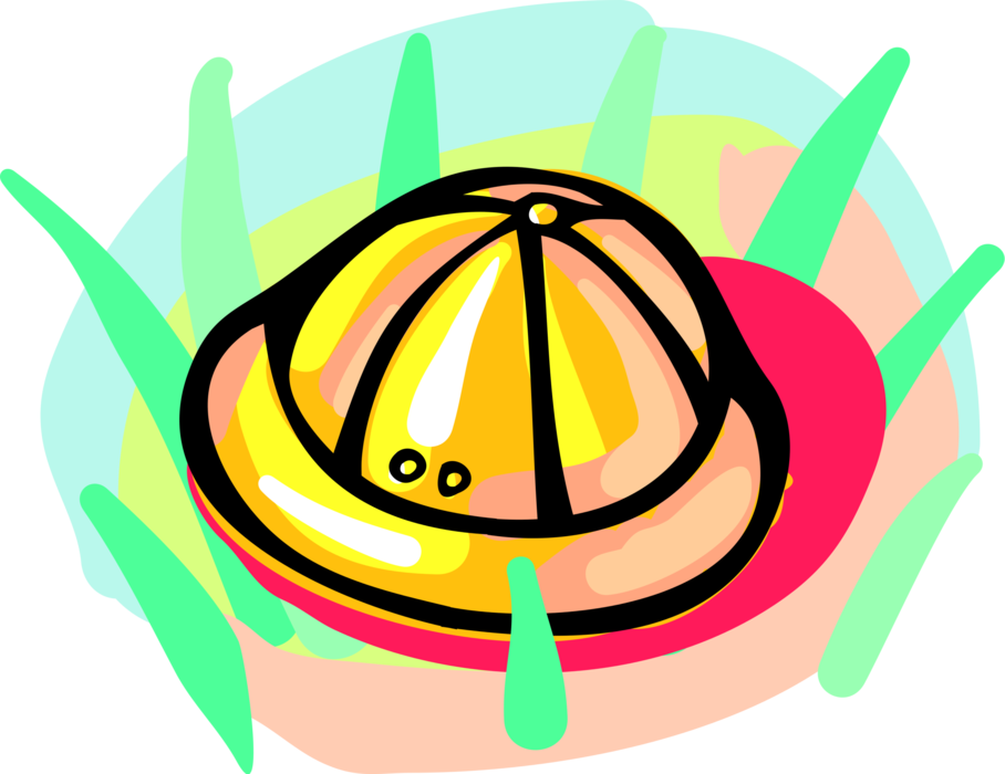 Vector Illustration of Safari Pith Helmet Head Covering Hat Protects Against the Elements