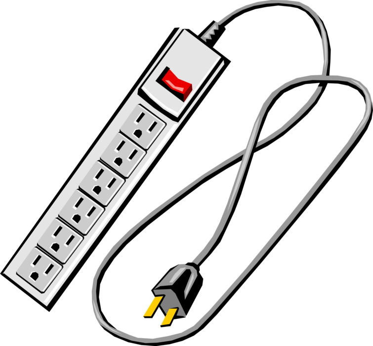 Vector Illustration of Electicity Extension Power Bar