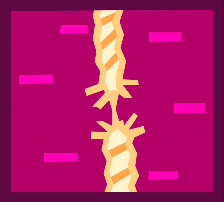 Vector Illustration of Rope Hanging on by Thread Idiom