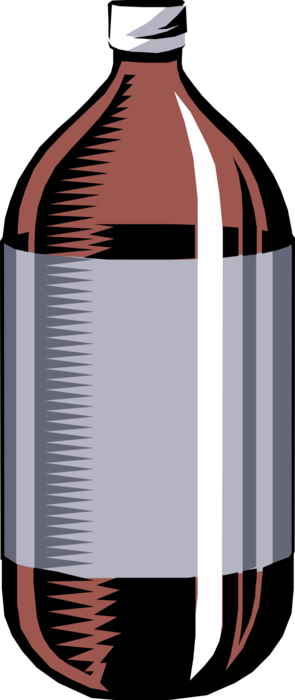 Vector Illustration of Recyclable Plastic Pop Soda Soft Drink Bottle