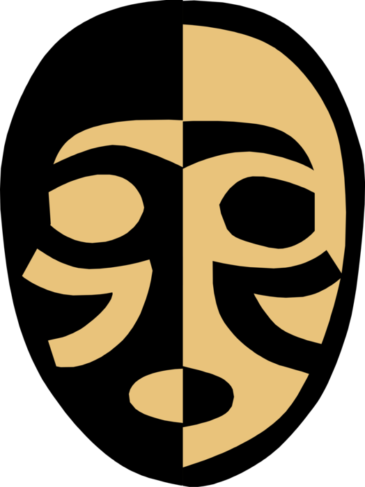 Vector Illustration of Theatrical Mask