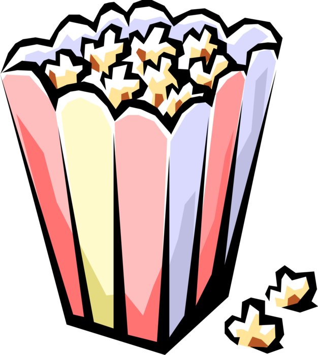 Vector Illustration of Theatre or Theater Snack Popcorn