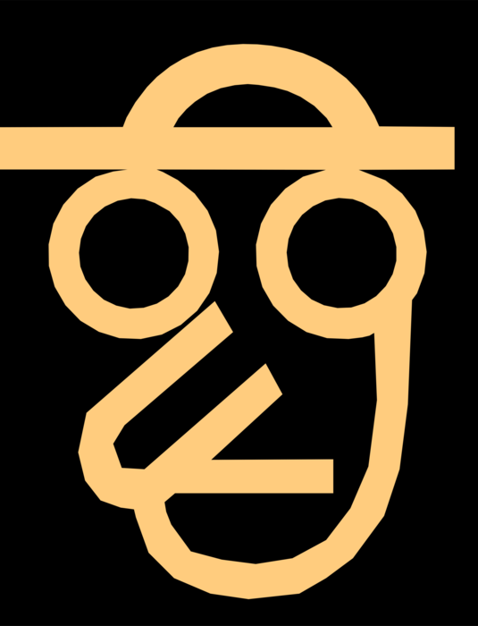 Vector Illustration of Human Face Symbol