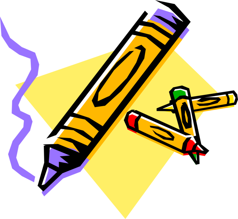 Vector Illustration of Crayola Children's Coloring Crayons