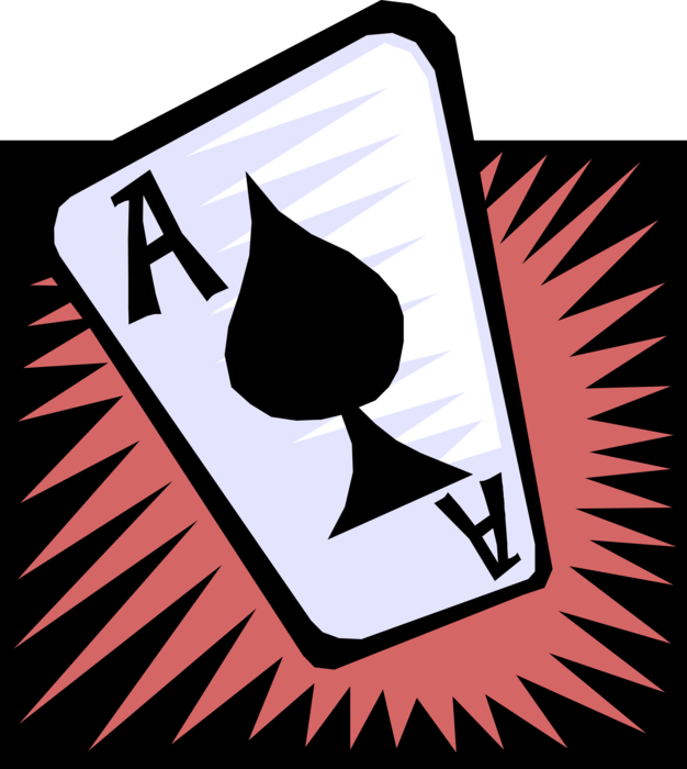 Vector Illustration of Ace of Spades Card Games King of Hearts Playing Card