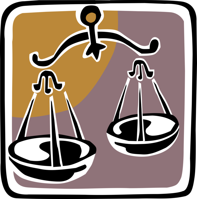 Vector Illustration of Weighing Scales Force-Measuring Devices for Weight Measurement