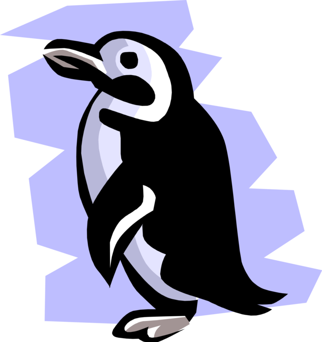 Vector Illustration of Southern Hemisphere Antarctic Polar Region Penguin Flightless Aquatic Bird