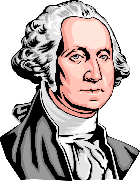 Vector Illustration of George Washington, Founding Father, First President of United States, Commander-in-Chief, POTUS