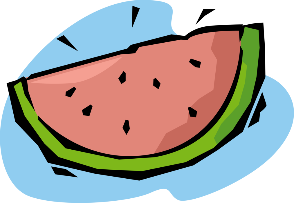 Vector Illustration of Watermelon Fruit Melon Slice