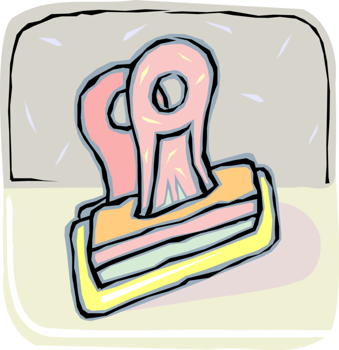 Vector Illustration of Strong Metal Bulldog Binder Clip Keeps Papers Securely Fastened