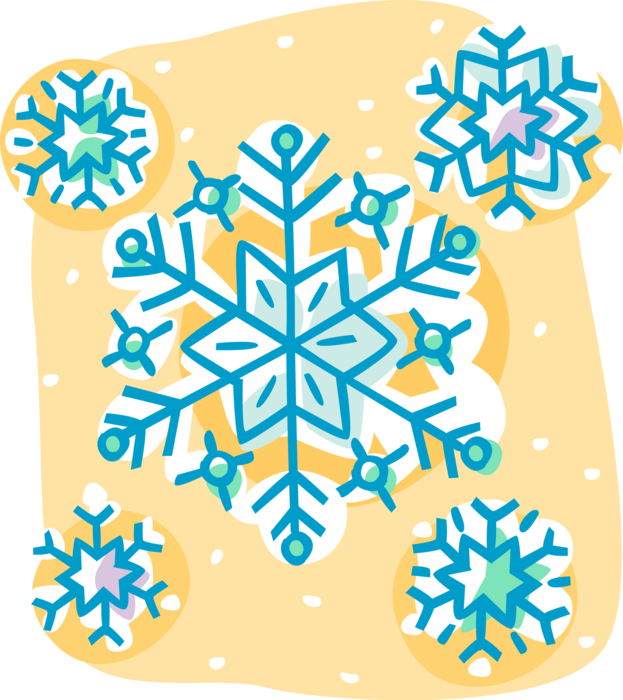 Vector Illustration of Snowflake Snow Ice Crystal