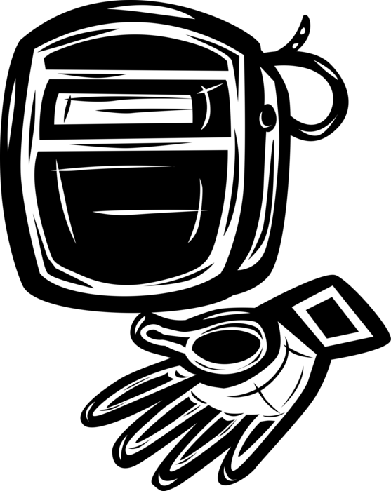 Vector Illustration of Welding Equipment Welder's Mask and Protective Gloves