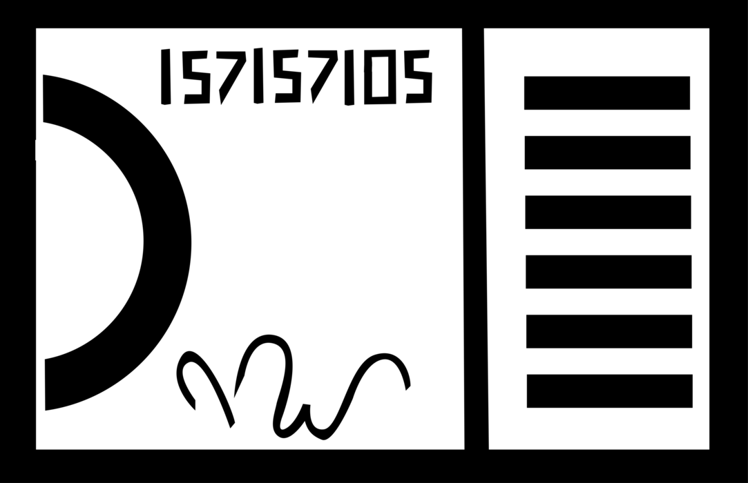 Vector Illustration of Bank Debit Card Issued to Users as Method of Payment Cards Instead of Cash
