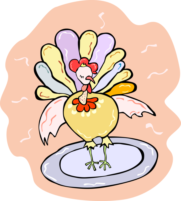 Vector Illustration of Thanksgiving Poultry Turkey