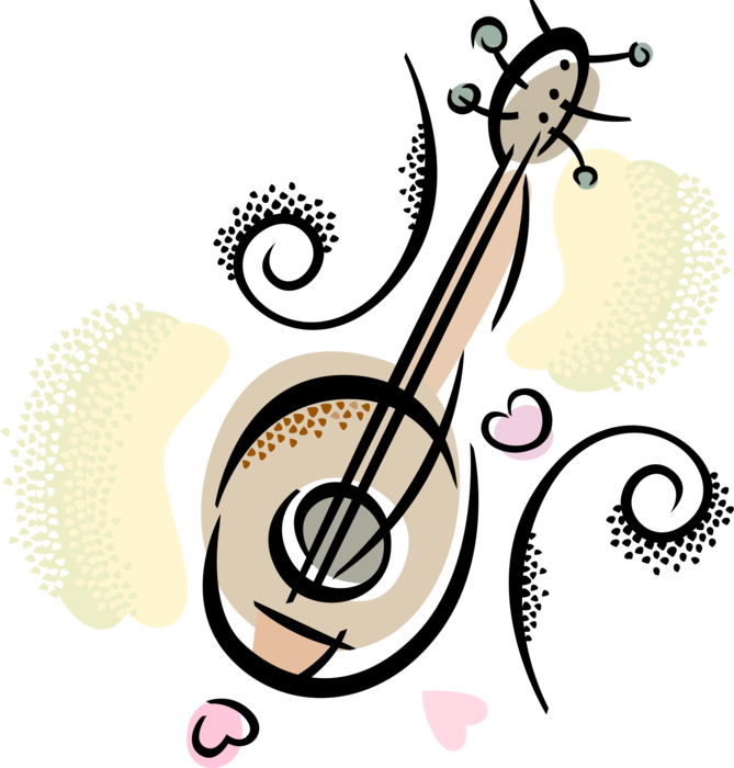 Vector Illustration of Ukulele String Musical Instrument