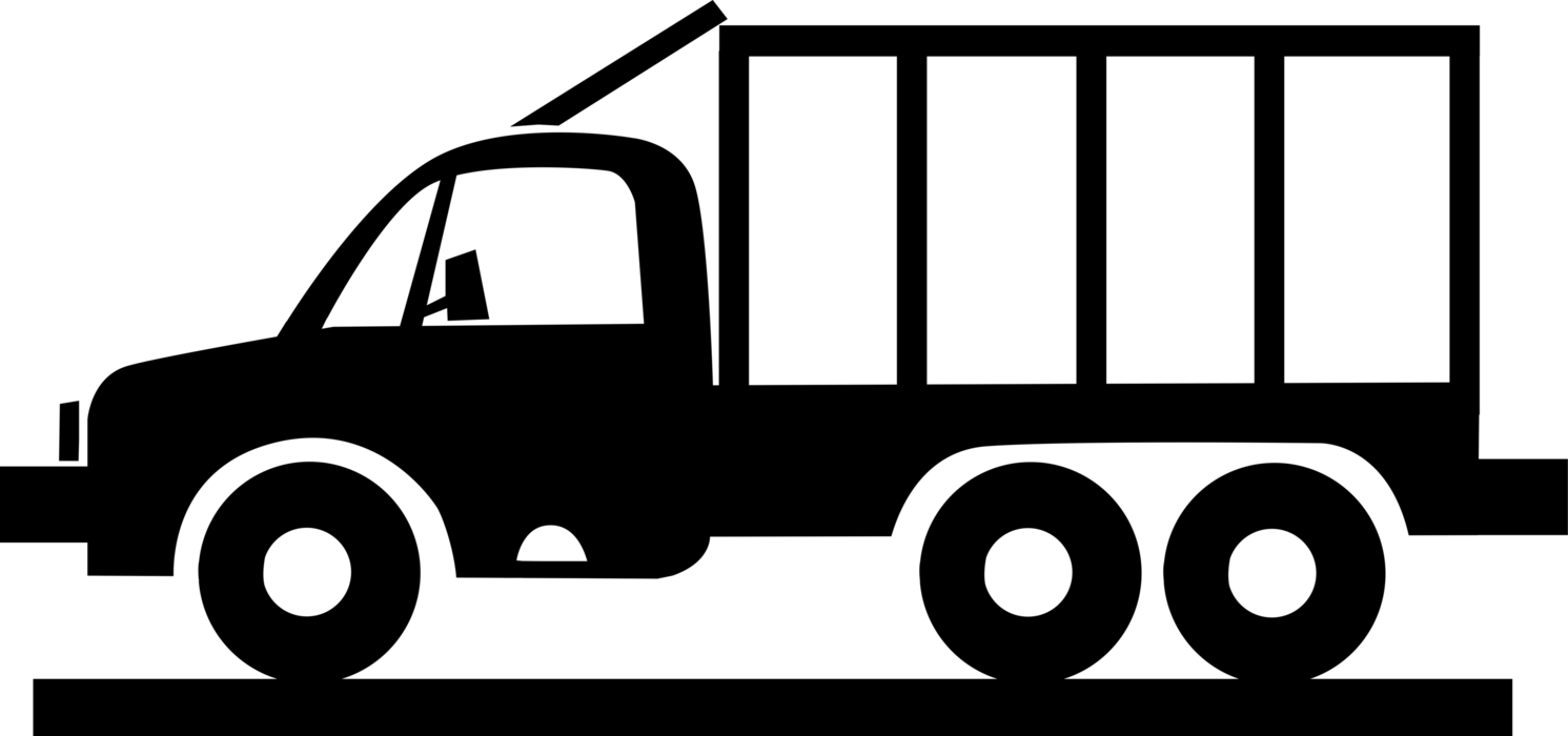Vector Illustration of Commercial Transport Delivery Van Truck Vehicle