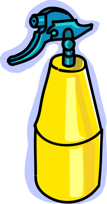 Vector Illustration of Spray Pump Bottle Household Cleaner