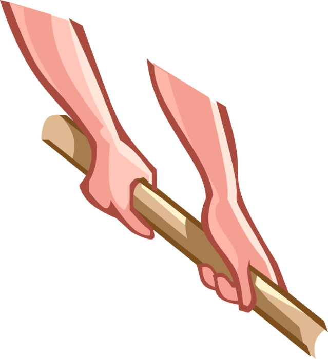 Vector Illustration of Hands with Tug-of-War Rope
