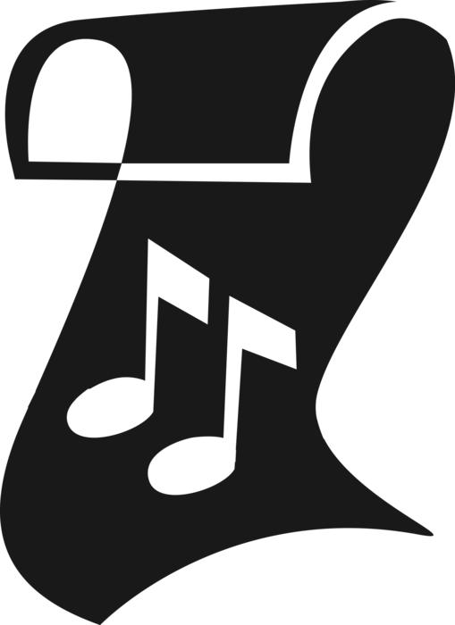 Vector Illustration of Musical Notation Sheet Music