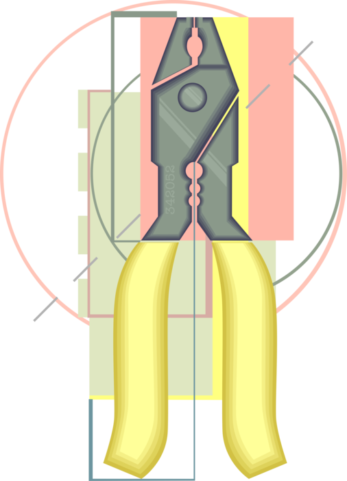 Vector Illustration of Hand Tool Wire Cutter