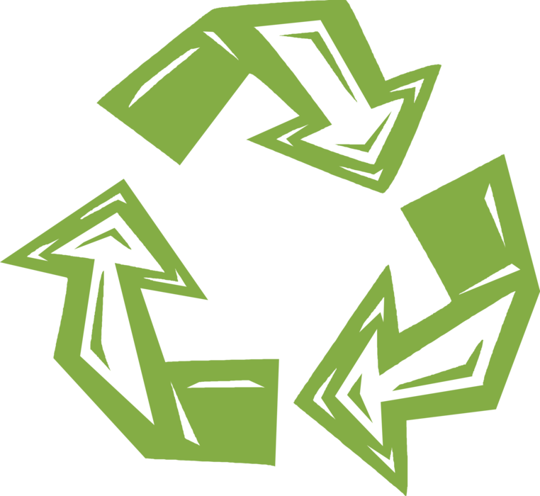Vector Illustration of Recycling Industry Recycle and Reuse Recyclables