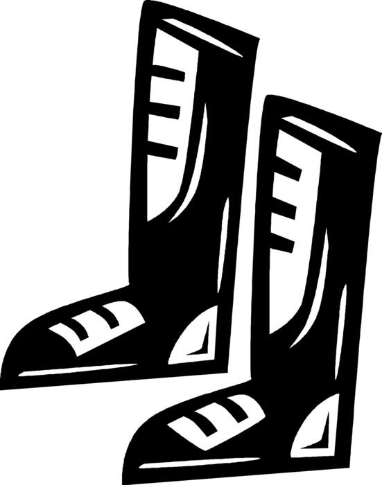 Vector Illustration of Equestrian Horse Riding Boot Footwear
